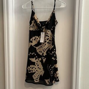 Dynamite Black and Tan Mini Dress